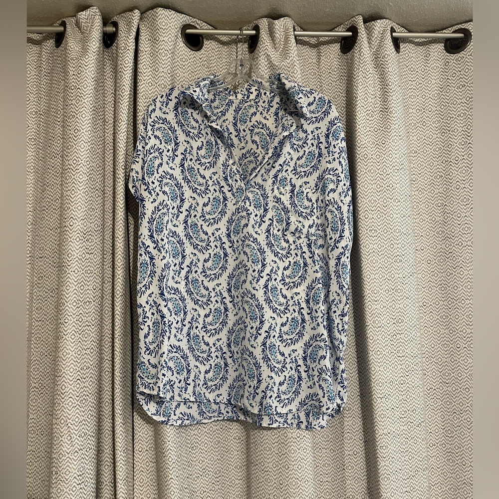 Blue Paisley Blouse